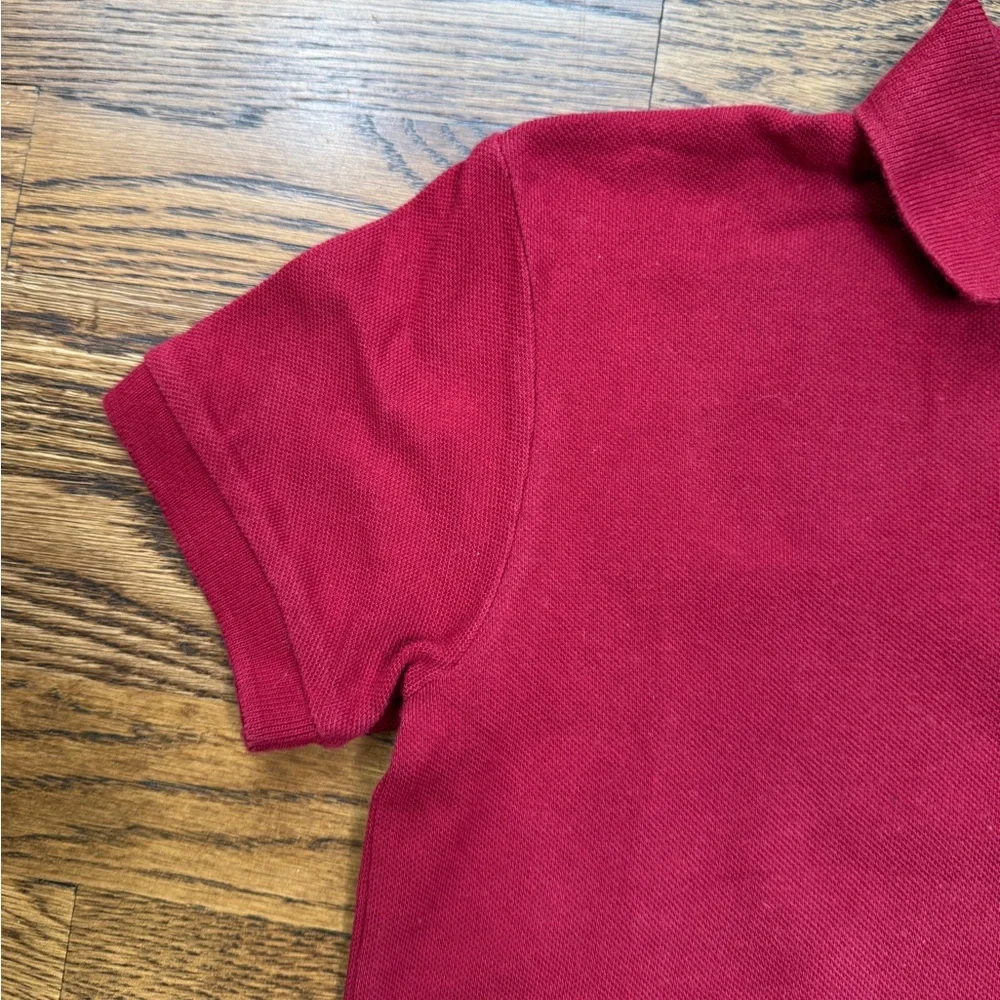 Polo by Ralph Lauren Boys Maroon/ Burgundy Pique Polo Shirt Size 6